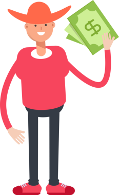 Şapka Karakterli Ülke Adamı Clipart