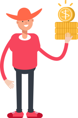 Şapka Karakterli Ülke Adamı Clipart