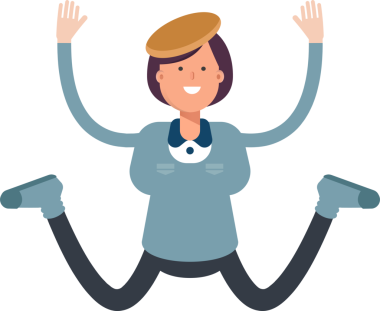 Kız Öğrenci Atlama Karakteri