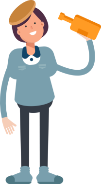 Kız Öğrenci Karakteri Bira İçiyor