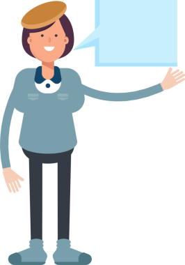 Kız Öğrenci Karakteri ve Konuşma Baloncuğu