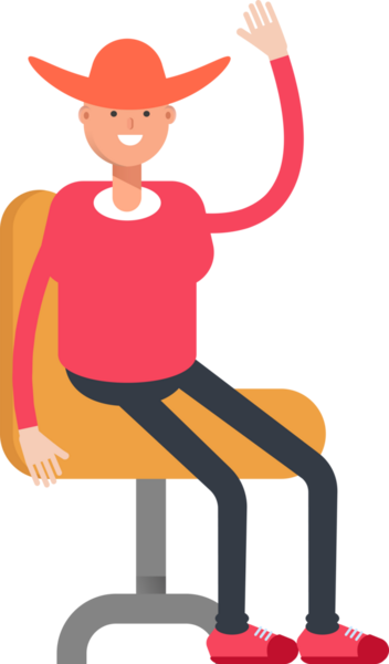 Şapka Karakterli Ülke Adamı Clipart