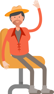 Çiftçi Karakteri Şekil İllüstrasyonu