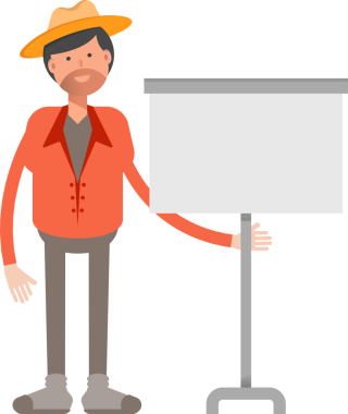 Çiftçi Karakteri Şekil İllüstrasyonu