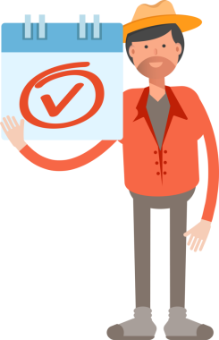 Çiftçi Karakteri Şekil İllüstrasyonu