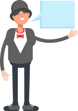 Sihirbaz Karakteri ve Konuşma Baloncuğu