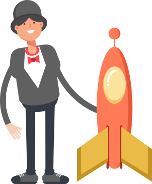 Sihirbaz Karakteri ve Roketi