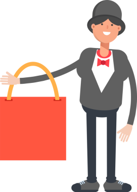 Sihirbaz Karakteri Alışveriş Çantası