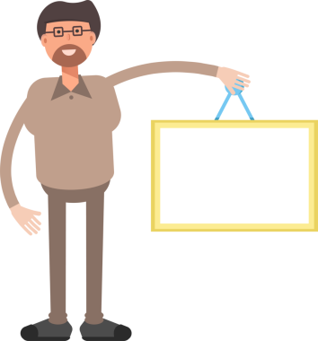 Sakallı Adam Karakteri Çizimi