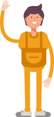 Hizmet Adamı Karakteri Tek Elini Kaldırıyor