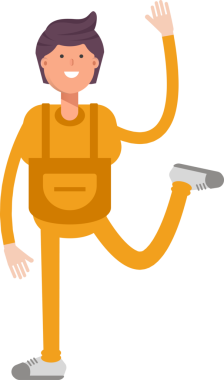 Servis Adamı Karakteri Rahatlatıcı Çizim