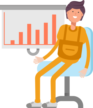 Servis Adamı Karakteri Sunar Çubuk Çizelgesi