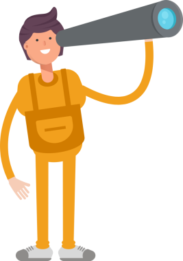 Servis Adamı Karakteri Dürbün Kullanıyor