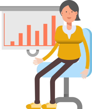 Kadın Karakter Sunar Çubuk Çizelgesi