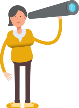 Dürbün kullanan Kadın Karakteri