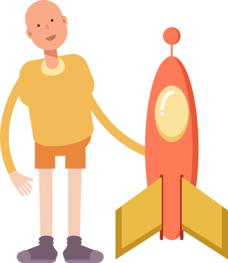 Kel Adam Karakteri Çizimi