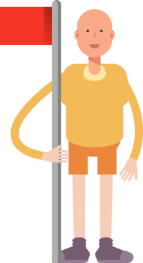 Kel Adam Karakteri Çizimi