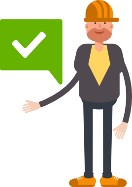 Erkek Mühendis Karakteri ve İşaretleme