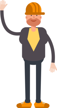 Erkek Mühendis Karakteri Selamlaması