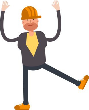 Erkek Mühendis Karakteri Rahatlatıcı Çizim