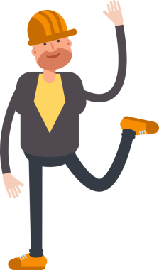 Erkek Mühendis Karakteri Rahatlatıcı Çizim