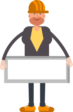 Erkek Mühendis Karakteri ve Boş İmza