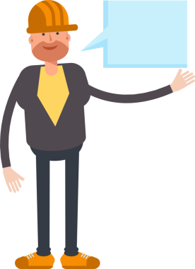 Erkek Mühendis Karakteri ve Konuşma Baloncuğu