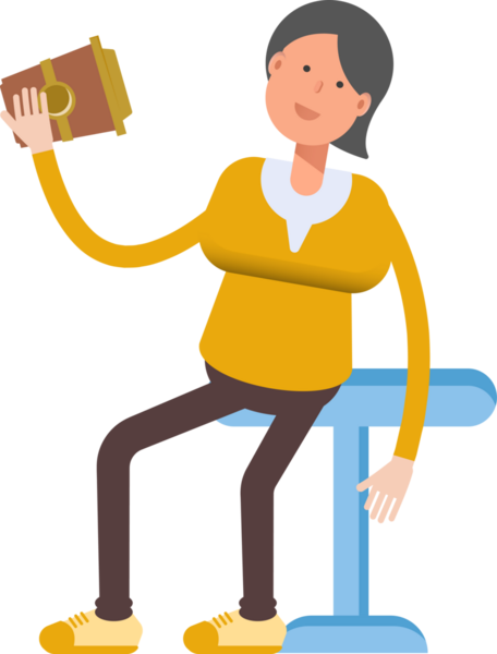 Kadın Karakteri Kahve İçiyor