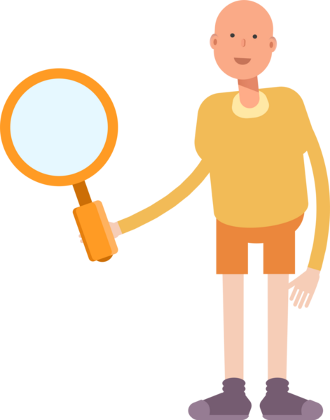 Kel Adam Karakteri Tutma Büyüteci