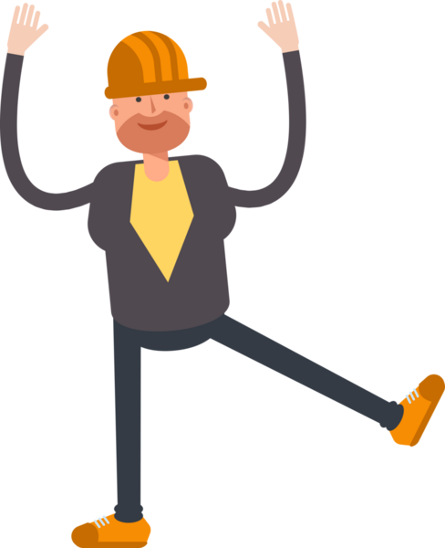 Erkek Mühendis Karakteri Rahatlatıcı Çizim