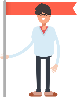 İnek ve İnek Erkek Karakteri Clipart