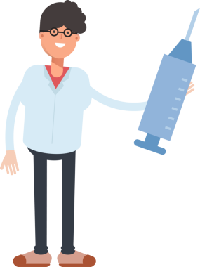 İnek ve İnek Erkek Karakteri Clipart