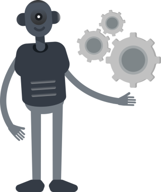 İnsansı Robot Karakteri Vites Tutucu