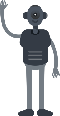 İnsansı Robot Karakteri Selamlaması