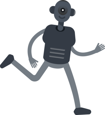 İnsanımsı Robot Karakteri Çalışıyor