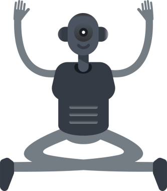 İnsansı Robot Karakteri Oturan Resimler