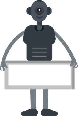 İnsansı Robot Karakteri ve Boş İmza