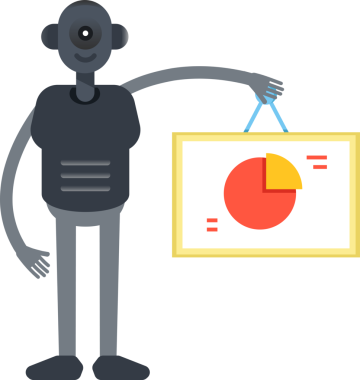 İnsanımsı Robot Karakteri Pasta Çizelgesi İmzalama