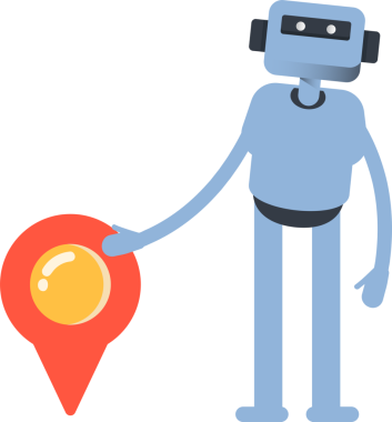 İnsansı Karakter ve Konum İğnesi