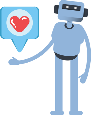 İnsansı Karakter ve Kalp Mesajı