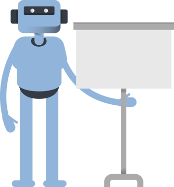 İnsansı Karakter Sunar Whiteboard