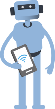 İnsansı Karakter Tutucu Akıllı Telefon