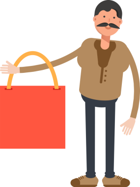 Yaşlı Adam Karakter Çizimi