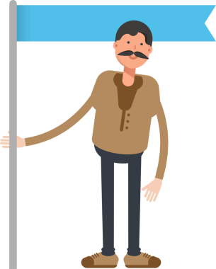 Yaşlı Adam Karakter Çizimi