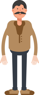 Yaşlı Adam Karakter Çizimi