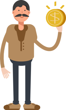 Yaşlı Adam Karakter Çizimi