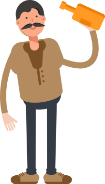 Yaşlı Adam Karakter Çizimi