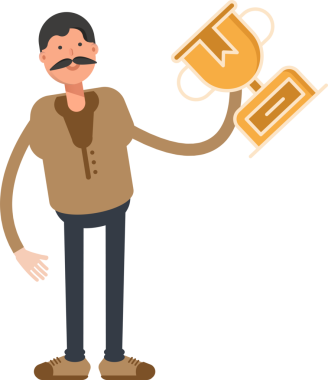 Yaşlı Adam Karakter Çizimi