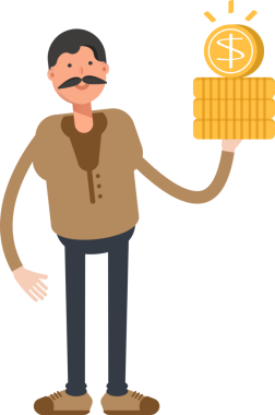 Yaşlı Adam Karakter Çizimi