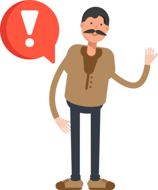 Yaşlı Adam Karakter Çizimi